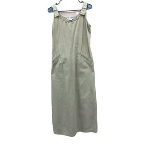 Khaki long 90s “Phoebe Buffay” dress maxi length